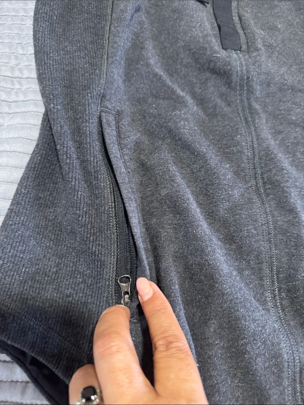 lululemon athletica Dark Charcoal Hooded Pullover old version .